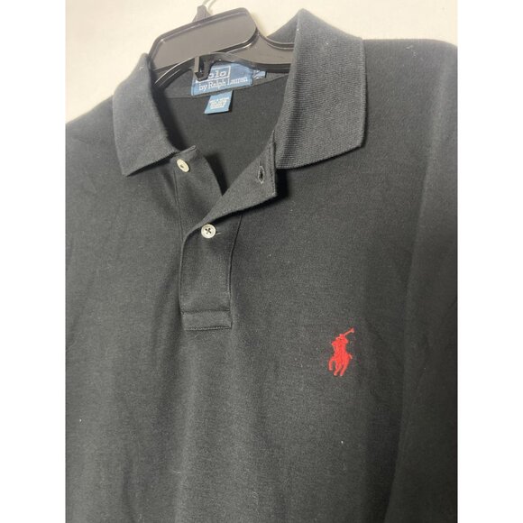Polo By Ralph Lauren Men's Polo Shirt Black 100% Cotton Short Sleeve Size Large - Picture 7 of 8